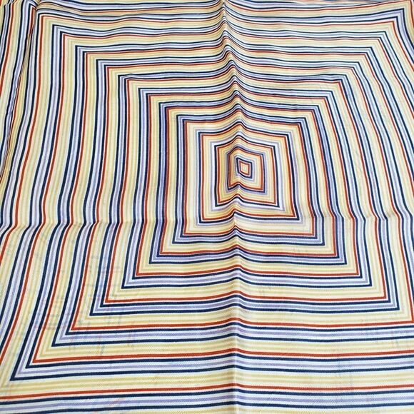 Vintage Made In Japan Gold Striped Satin Head Neck Scarf womens Jason Maxwell - Picture 7 of 10